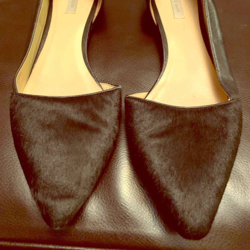 Cole Haan Calf Hair Black Flats - 9B